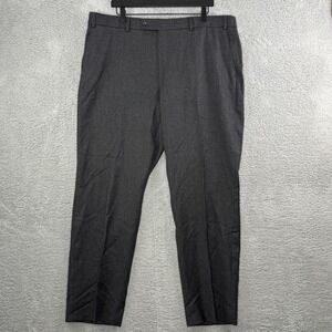 Ballin Men's 40x31 Dark Gray Wool Cashmere Dress Pants Slacks Soft Flat Front